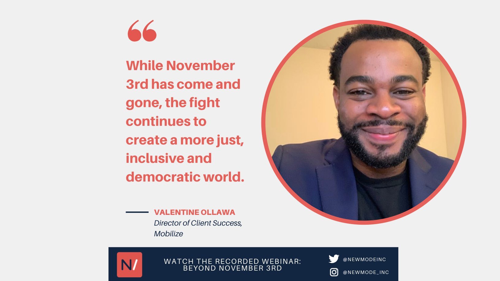 valentine ollawa quote post-election webinar